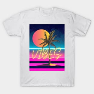 Synthwave Vibes Palm Tree T-Shirt